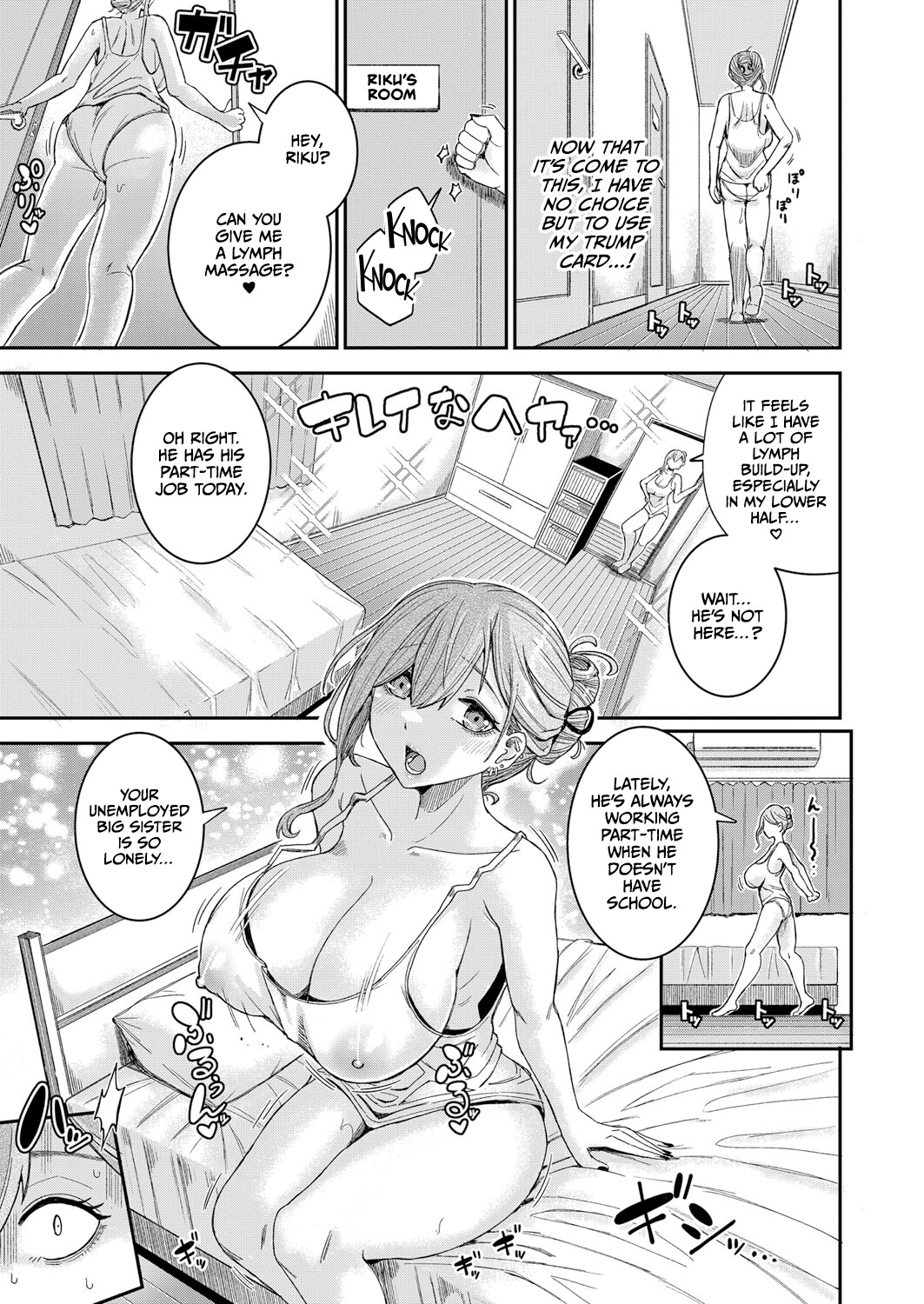 Hentai Manga Comic-Big Sister With Drooping Tits Wants to Fuck Her Little Brother-Read-7